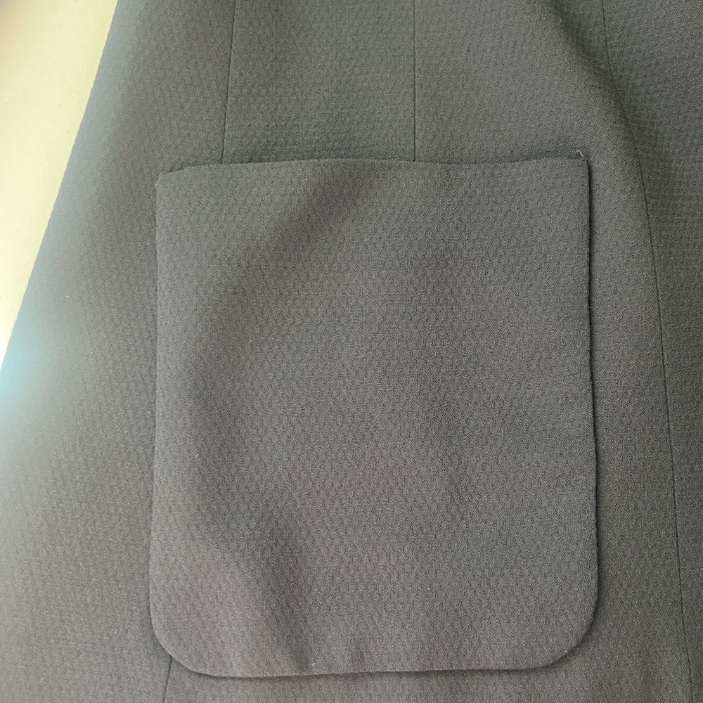 Theory Navy Textured Open Front Blazer Jacket Size 0 Pockets New Without Tag - Picture 11 of 12